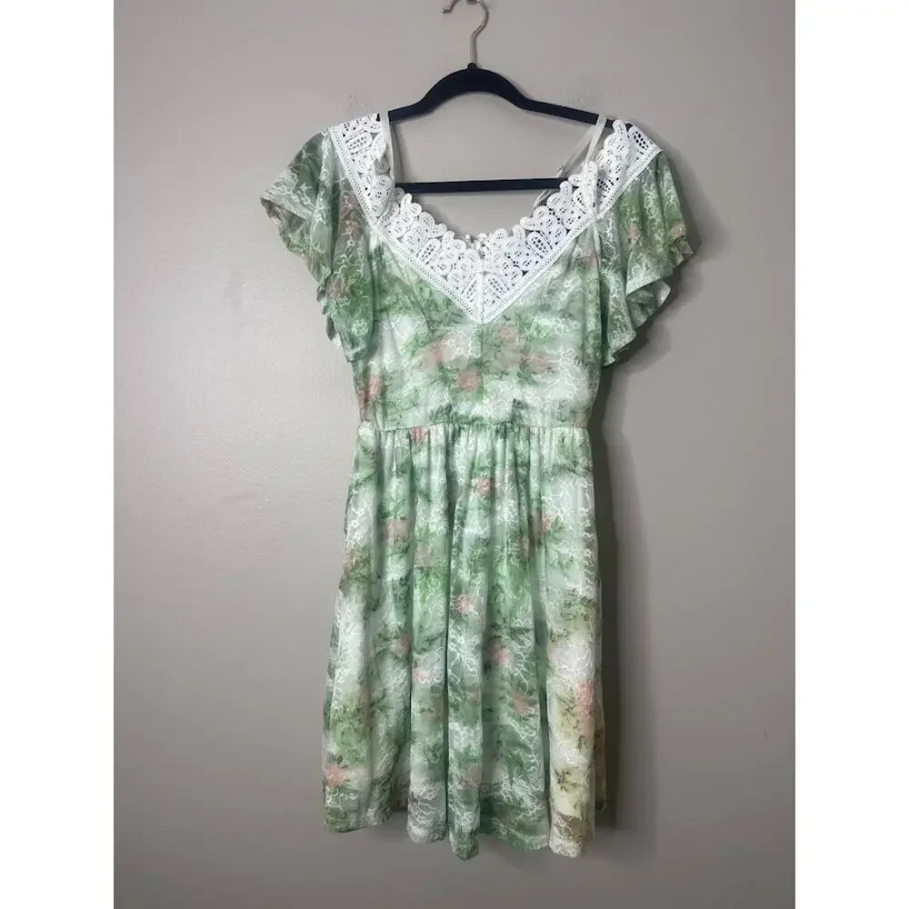 green and navy dress Green and Navy Printed Wrap Top Midi Dress – AX Paris